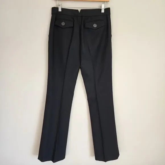 Marc Jacobs 100% Wool Black Mid-Rise Dress Trouser Pants Women's Size 8 - Picture 3 of 13